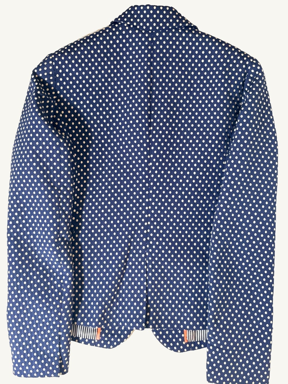 Gap Academy Blazer Womens 2 Navy Polka Dot Office Jacket - Picture 3 of 8